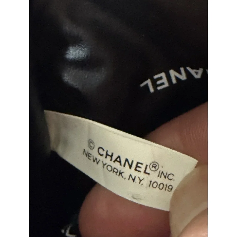 Chanel Parfume Black Velvet Cosmetic Toiletries Bag 2 Pockets Perfume EUC